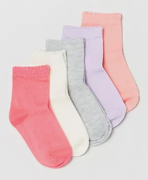 OVS 5 Pack Solid Ankle Length Socks - Multicolor