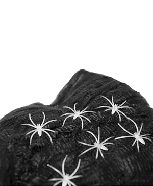 ماد تويز شبكة العنكبوت مع عناكب بيضاء إكسسوار للهالوين - أسود
