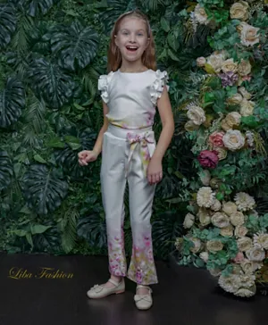 Liba Fashion Floral Elegance Printed Co-ord Set - Multicolor