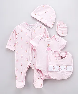 Rock a Bye Baby 5 Pieces Ballerina Gift Set - Baby Pink