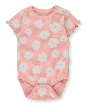 Bebetto All Over Printed Floral Bodysuit - Peach