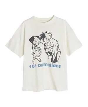 اس ام واي كي - تيشيرت بطبعة 101 Dalmatians  - أبيض
