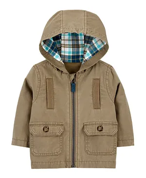 Carter's Hooded Canvas Jacket - Khaki