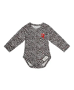 Reborn Society  Leopard Print Bodysuit - Grey