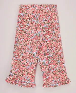 Little Pieces All Over Printed Pants - Multicolor