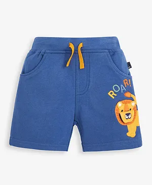 JoJo Maman Bebe Lion Applique Shorts - Indigo