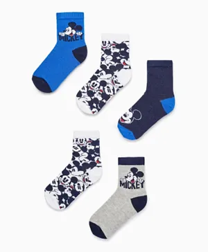 Zippy 5 Pack Mickey Mouse Socks - Multicolor