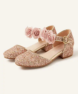 Monsoon Children Mixed Glitter Corsage Two-Part Heels Sandals - Pink