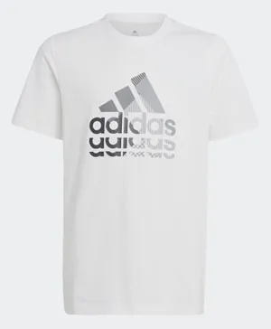 Adidas Round Neck Short Sleeves T-Shirt - White
