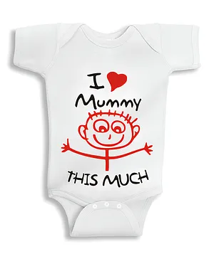 Twinkle Hands I Love Mummy This Much Onesie - White