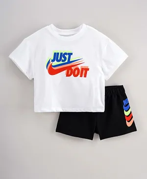 Nike Boxy Tee with Shorts Set - White