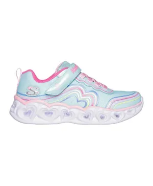 Skechers Hearts Light Up Shoes - Blue & Pink