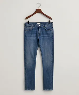 Gant Full Length Slim Jeans - Semi Light Blue
