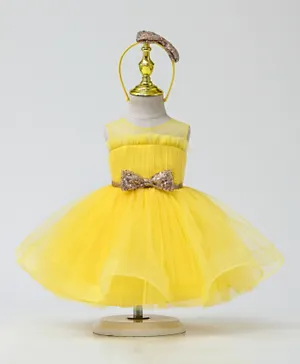 DDaniela Margarita Collection Party Dress with Hair Band - Yellow