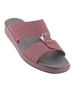 Barjeel Uno Traditional Leather Arabic Sandals - Pink