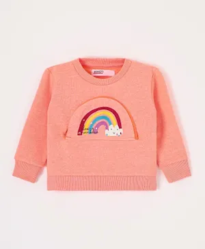 Minoti Rainbow Sweatshirt - Peach