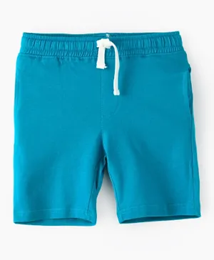 Jam Elastic Waist Side Pockets Shorts - Blue
