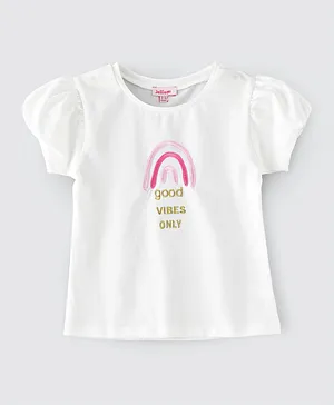 Jelliene Good Vibes Only Top - White