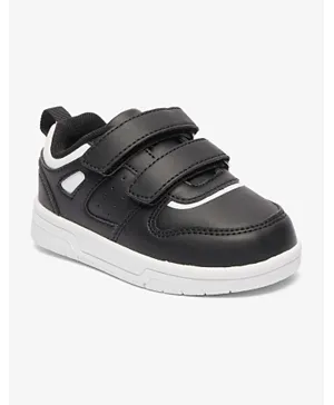 LBL by Shoexpress Panelled Sneakers with Velcro Closure - Black