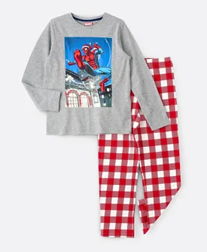 Marvel Spiderman Christmas Pajama Set - Grey