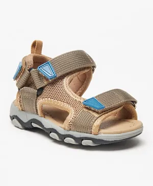 LBL by Shoexpress Textured Backstrap Sandals - Taupe