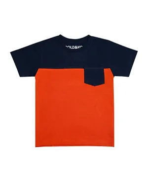 BOLD&KO Colorblock Basic T-shirt - Orange