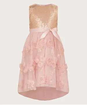 Monsoon Children Ella Rose Sequin 3D Dress - Pink