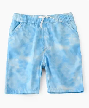 Jam Tie & Dye Elastic Waist Shorts - Blue