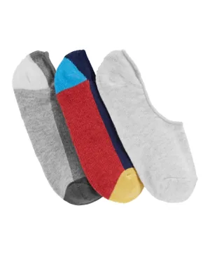 Carter's 3 Pack Color Block No Show Socks - Multicolor