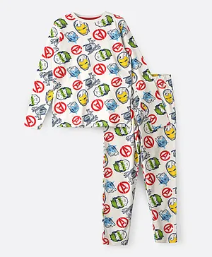 Marvel Avengers Printed Tee with Pants Set - Multicolor