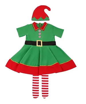 Brain Giggles Christmas Elf Costume For Girls - Small