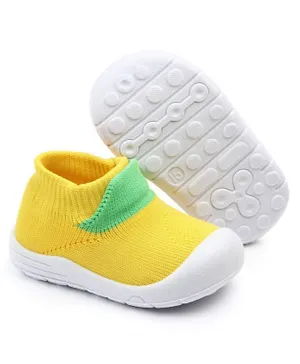 Babyqlo Plain Soft-Top Shoes - Yellow