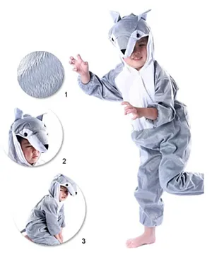 Brain Giggles Wolf Plush Costume - Grey
