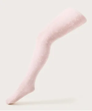 Monsoon Children Lacey Butterfly Tights - Pink