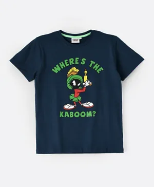 Warner Bros Looney Tunes Where's The Kaboom T-Shirt - Dark Blue