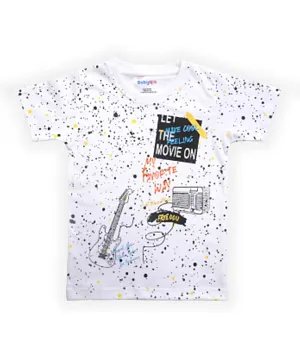Babyqlo Musical All Over Printed T-Shirt - White
