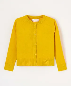 Minoti Basic Knitted Cardigan - Yellow