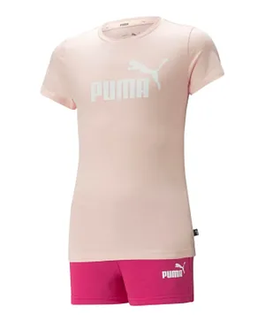 PUMA Logo Tee & Shorts Set - Rose Dust