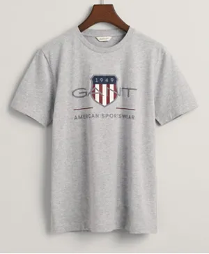 Gant Archive Shield Graphic T-Shirt - Grey
