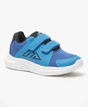 Oaklan by Shoexpress Textured Velcro Closure Sneakers - Blue