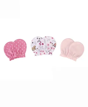 Hudson Childrenswear 3-Pack Printed Mittens Set - Pink