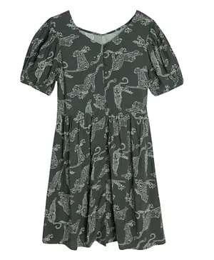 SMYK Panther Printed Dress - Graphite