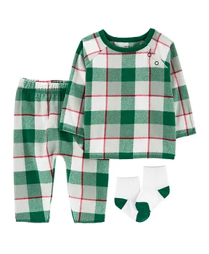 Carter's 3 Piece Plaid Outfit Set - Multicolor