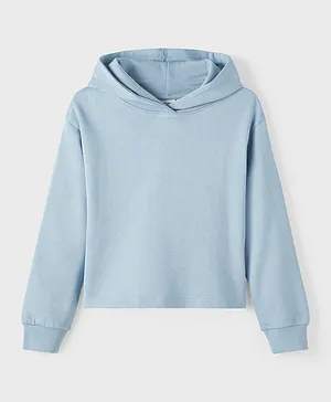 Name It Boxy Long Sleeves Hoodie - Dusty Blue