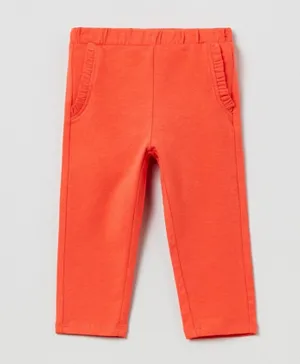 OVS Ruffle Pockets Leggings - Orange