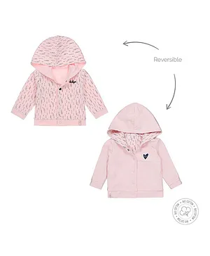 Dirkje Bio Cotton Baby Reversible Cardigan - Light Pink
