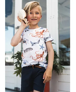 Koko Noko Marine Animals T-shirt - White