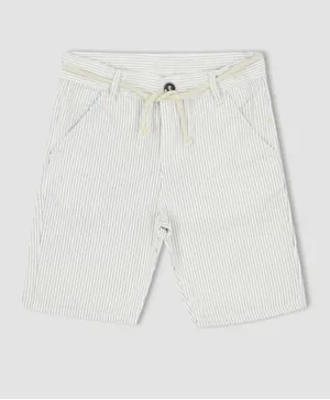 DeFacto Striped Shorts - White