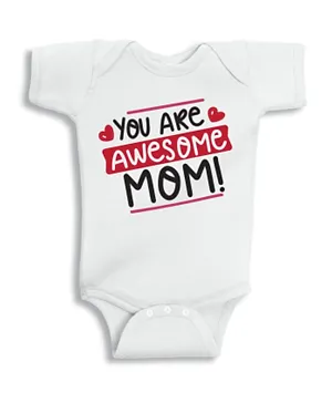 Twinkle Hands You Are Awesome Mom Bodysuit - White - Mother's Day Special