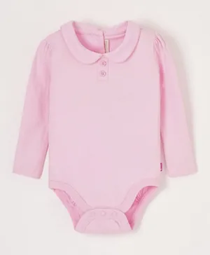 JoJo Maman Bebe Plain Peter Pan Bodysuit - Pink